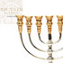 Silver & Gold Plated 7 Branch Menorah 45 CM